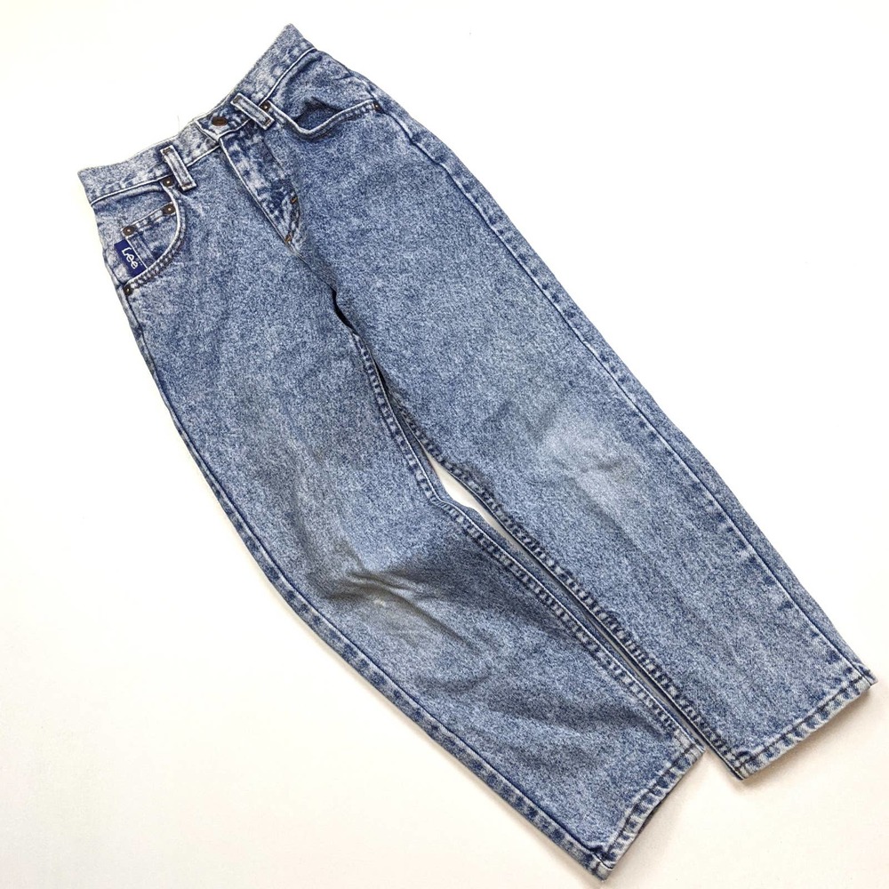 Vintage Lee Jeans Boys Size 10 Acid Wash Denim